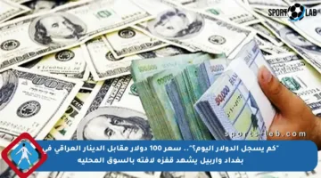 “كم يسجل الدولار اليوم؟”.. سعر 100 دولار مقابل الدينار العراقي في بغداد وأربيل يشهد قفزة لافتة بالسوق المحلية